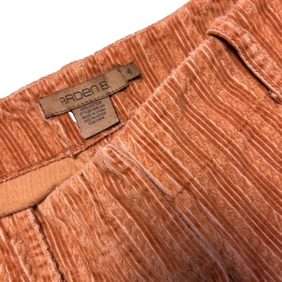 Flare low waist braided corduroy orange pant - Picture 4 of 5